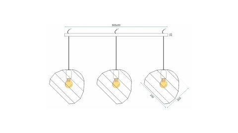 Lampa APP383-3CPR Black