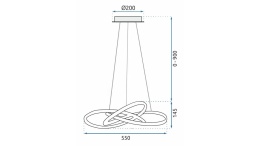 Lampa APP395-CP Black