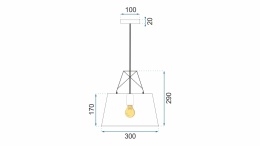 Lampa APP422-1CP Black
