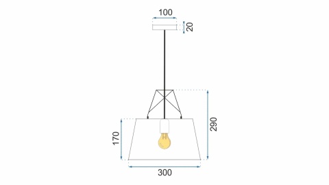 Lampa APP422-1CP Black