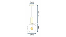 Lampa APP474-1CP Gold