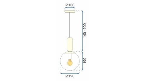 Lampa APP474-1CP Gold