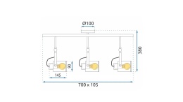 Lampa APP487-3C Black