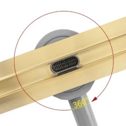 Odpływ liniowy REA NEOX SLIM PRO złoty szczotkowany L600
