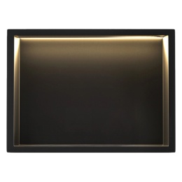Półka wnękowa REA LED czarna 30/45/10
