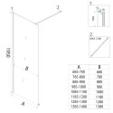ŚCIANKA PRYSZNICOWA FLEXI 90 cm BROWN 1/2