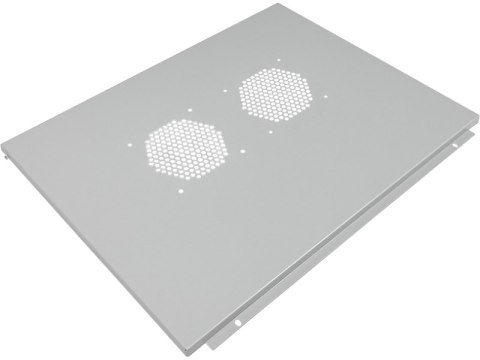 Szafa wisząca 19" 6U 600x500, niedzielona, drzwi szklane jednoskrzydłowe, tył osłona pełna, osłony boczne ruchome perforowane, k