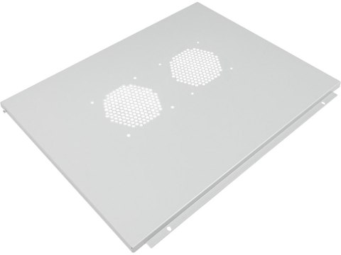 Szafa wisząca 19" 9U 600x500, niedzielona, DRZWI METALOWE jednoskrzydłowe, tył osłona pełna, osłony boczne ruchome perforowane, 