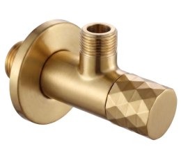 ZAWÓR KĄTOWY DIAMOND 03- 3/8 BRUSH GOLD