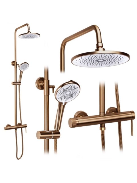 ZESTAW NATRYSKOWY JS-H7023BRG FOSS CLIF MIEDŹ SZCZ
