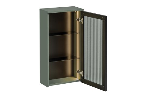 Szafka górna, jednodrzwiowa z podświetleniem LED 40 cm SOMBRA GREEN