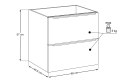 Szafka pod umywalkę z dwiema szufladami 60 cm SOMBRA GREEN