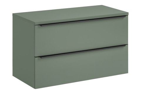 Szafka łazienkowa z dwiema szufladami i z blatem 100 cm SOMBRA GREEN
