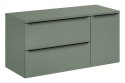 Zestaw szafki łazienkowej 80 cm, szafki z koszem na pranie 40 cm i blatu 120 cm SOMBRA GREEN