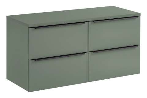 Szafka łazienkowa z dwiema szufladami i z blatem 120 cm SOMBRA GREEN
