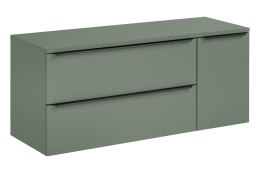 Zestaw szafki łazienkowej 100 cm, szafki z koszem na pranie 40 cm i blatu 140 cm SOMBRA GREEN